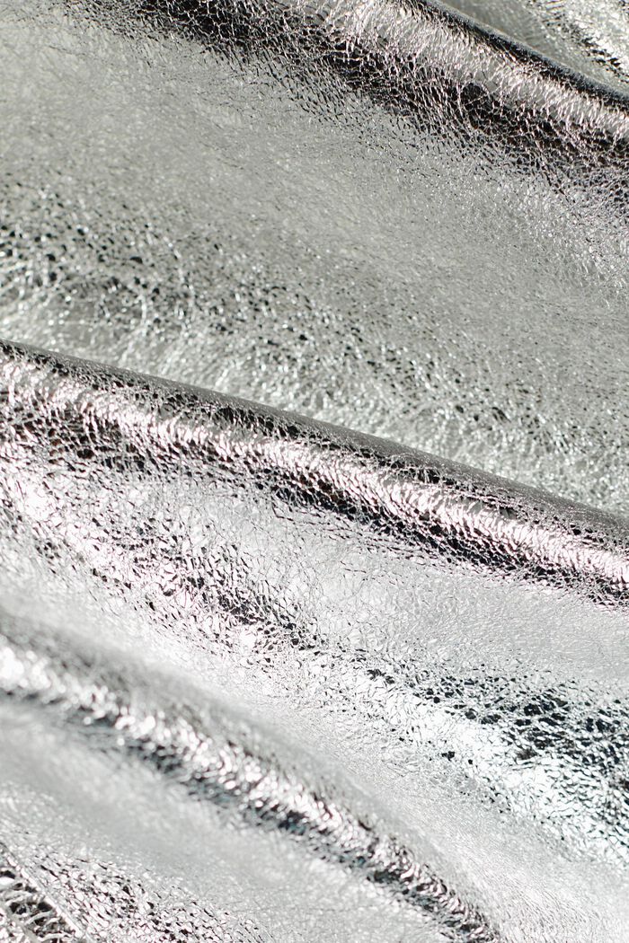 Skinnkjol med metallicbeläggning, SILVER, detail image number 5