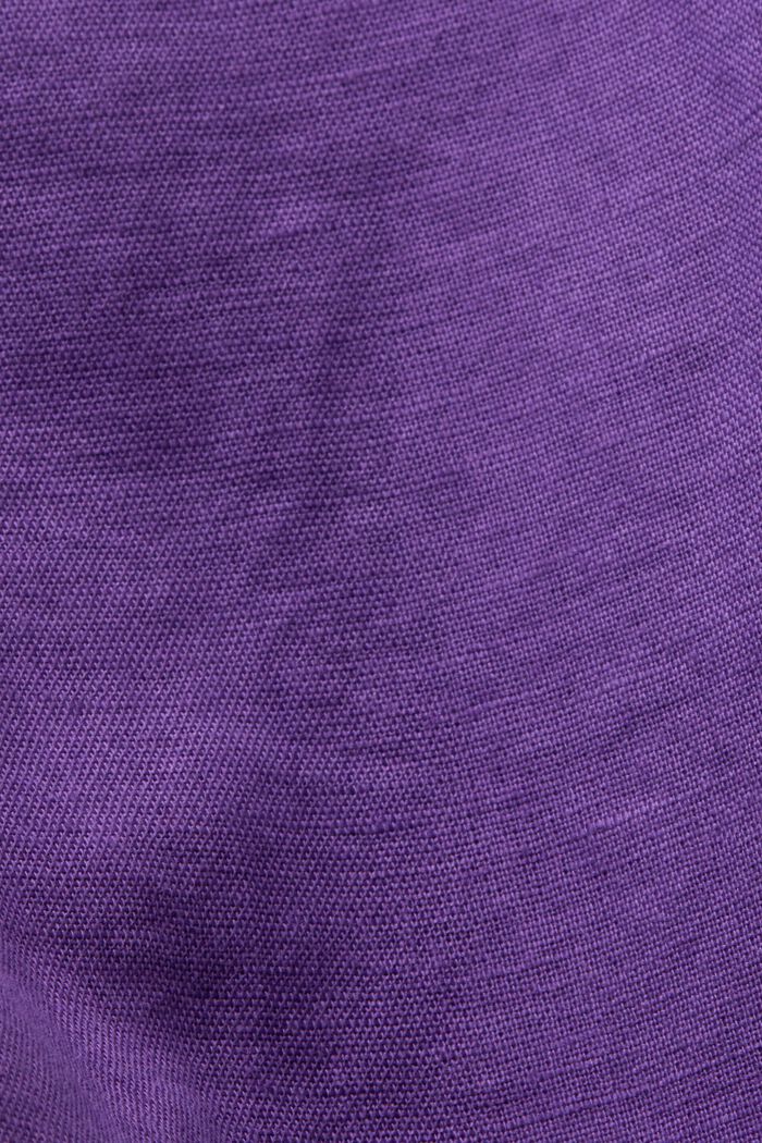 Skjorta i mix av linne och bomull, PURPLE, detail image number 4