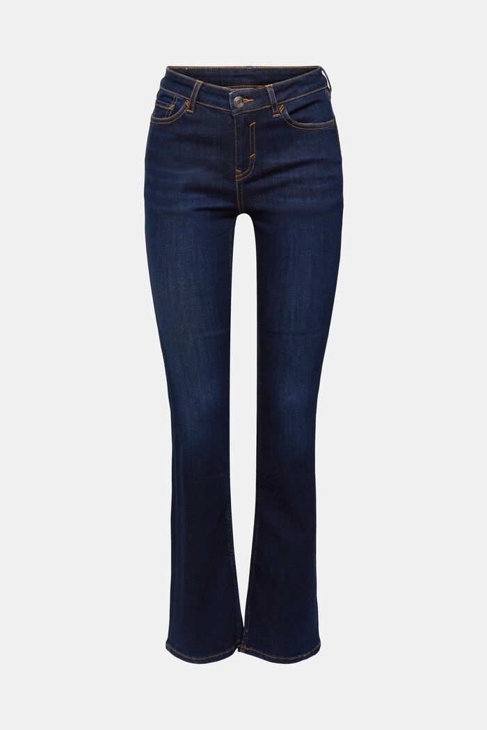 Extra smala bootcut-jeans med hög midja