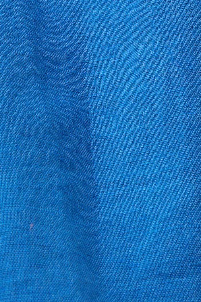 Skjorta i mix av linne och bomull, BRIGHT BLUE, detail image number 5