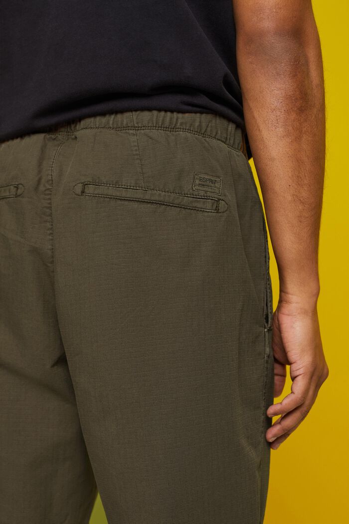 Shorts med dragsko i midjan, KHAKI GREEN, detail image number 4