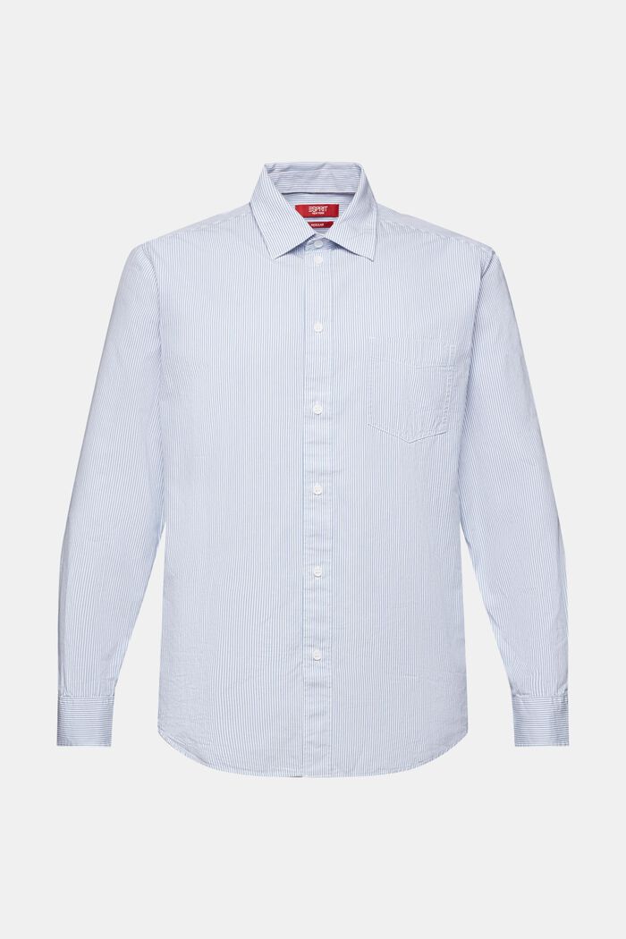 Randig skjorta i bomullspoplin, LIGHT BLUE, detail image number 6