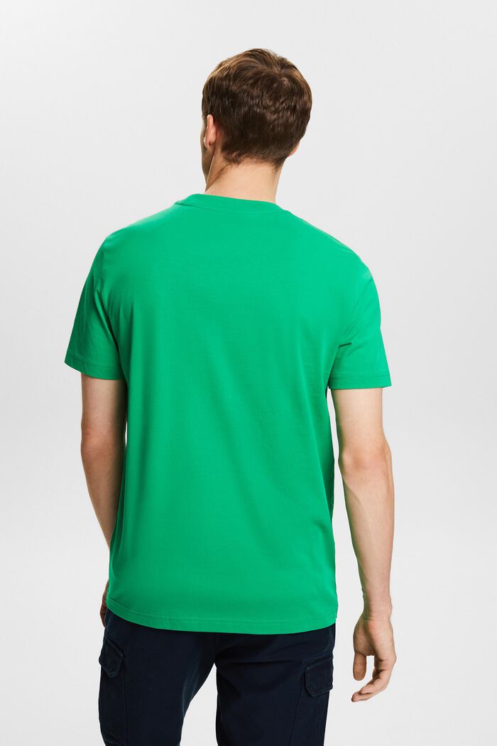 Rundringad T-shirt i jersey, NEW GREEN, detail image number 3