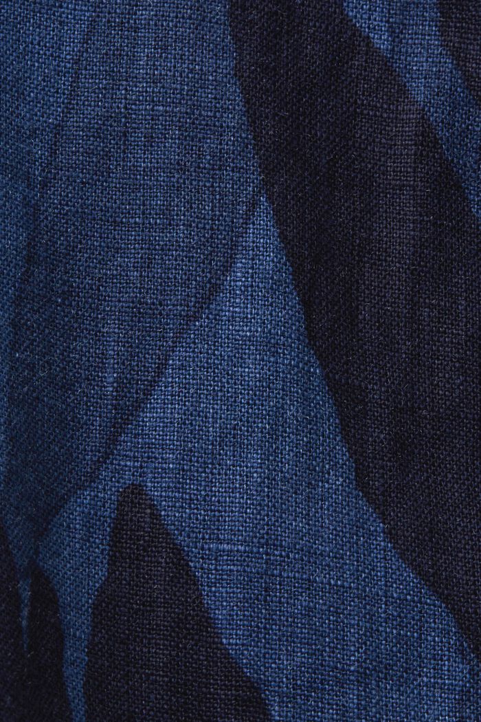 Mönstrad kortärmad skjorta, 100 % bomull, NAVY, detail image number 5