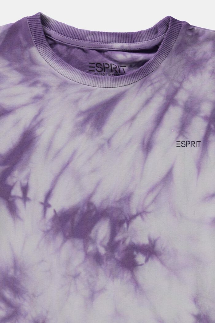 T-shirt med batikfärgning, VIOLET, detail image number 2