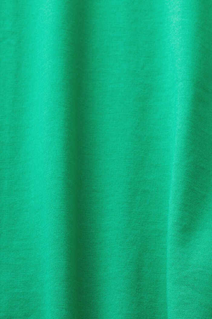 T-shirt i pimabomull med broderad logo, GREEN, detail image number 5
