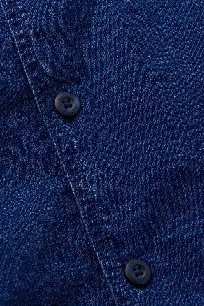 Kortärmad jeansskjorta, 100% bomull, BLUE DARK WASHED, detail image number 6