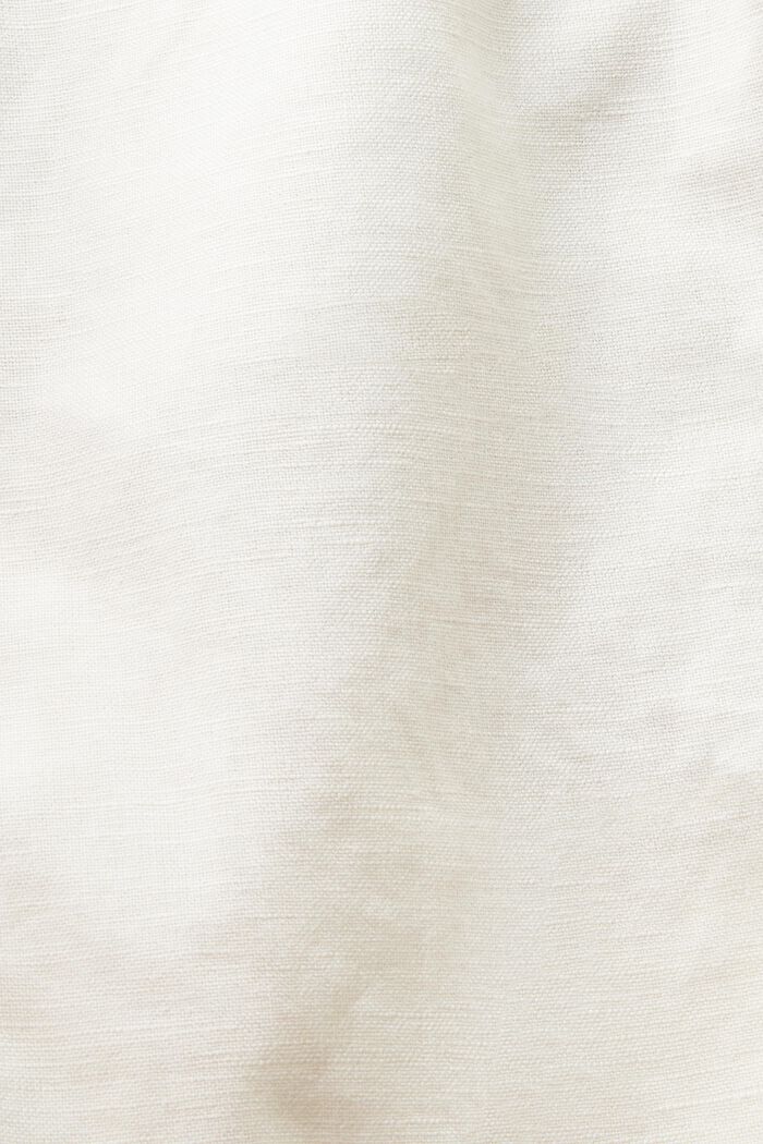 Bermudashorts i bomull-linne, OFF WHITE, detail image number 6