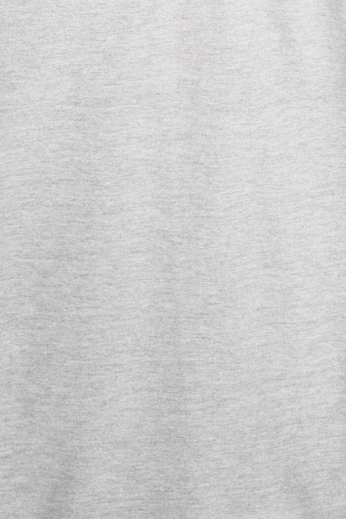 Melerad T-shirt i jersey, LENZING™ ECOVERO™, MEDIUM GREY, detail image number 5