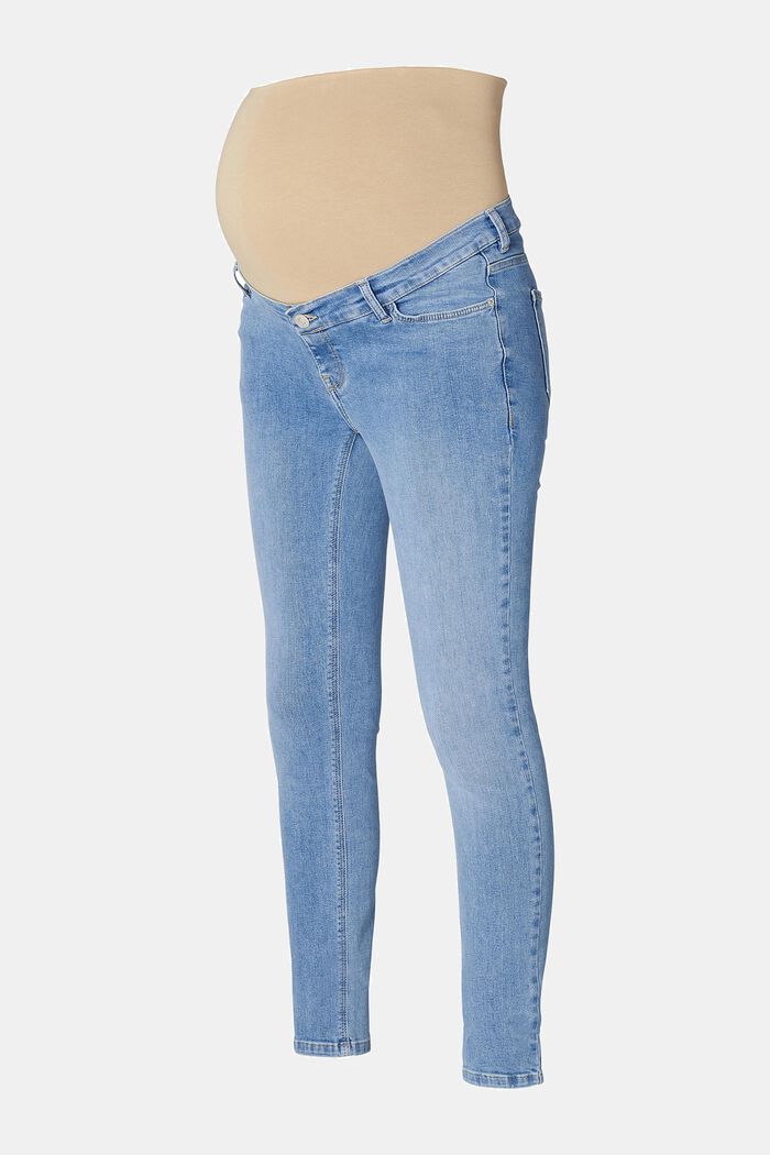 Jeans med mudd över magen, ekologisk bomull, BLUE LIGHT WASHED, detail image number 3