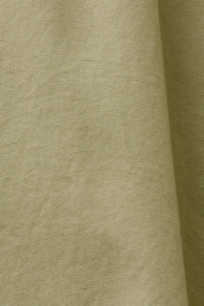 Bomullsskjorta med ståkrage, LIGHT GREEN, detail image number 5