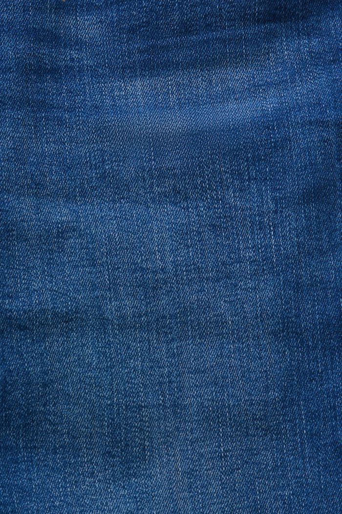 Caprijeans av ekologisk bomull, BLUE MEDIUM WASHED, detail image number 6