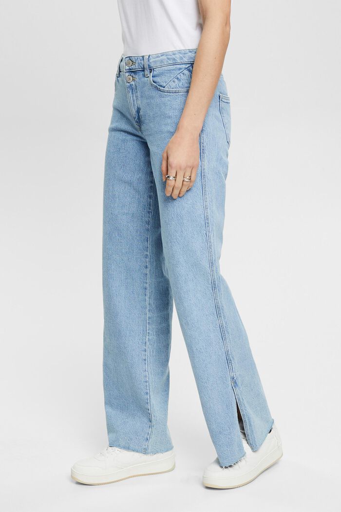 Jeans med vida ben av ekologisk bomull