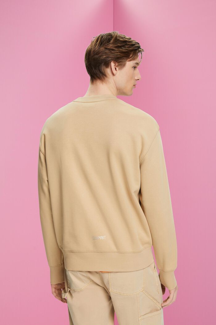 Sweatshirt med litet delfintryck, SAND, detail image number 3