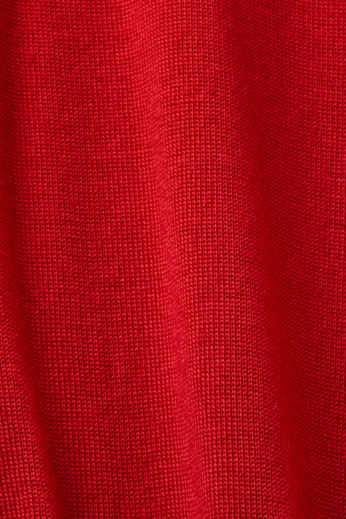 Polotröja i merinoull, DARK RED, detail image number 5