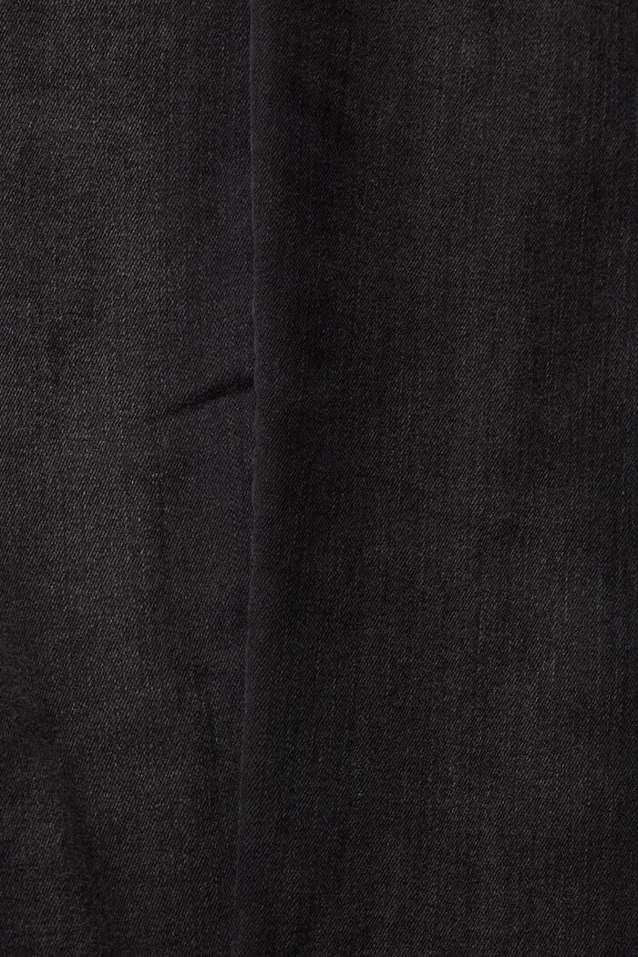 Raka jeans med medelhög midja, BLACK DARK WASHED, detail image number 5