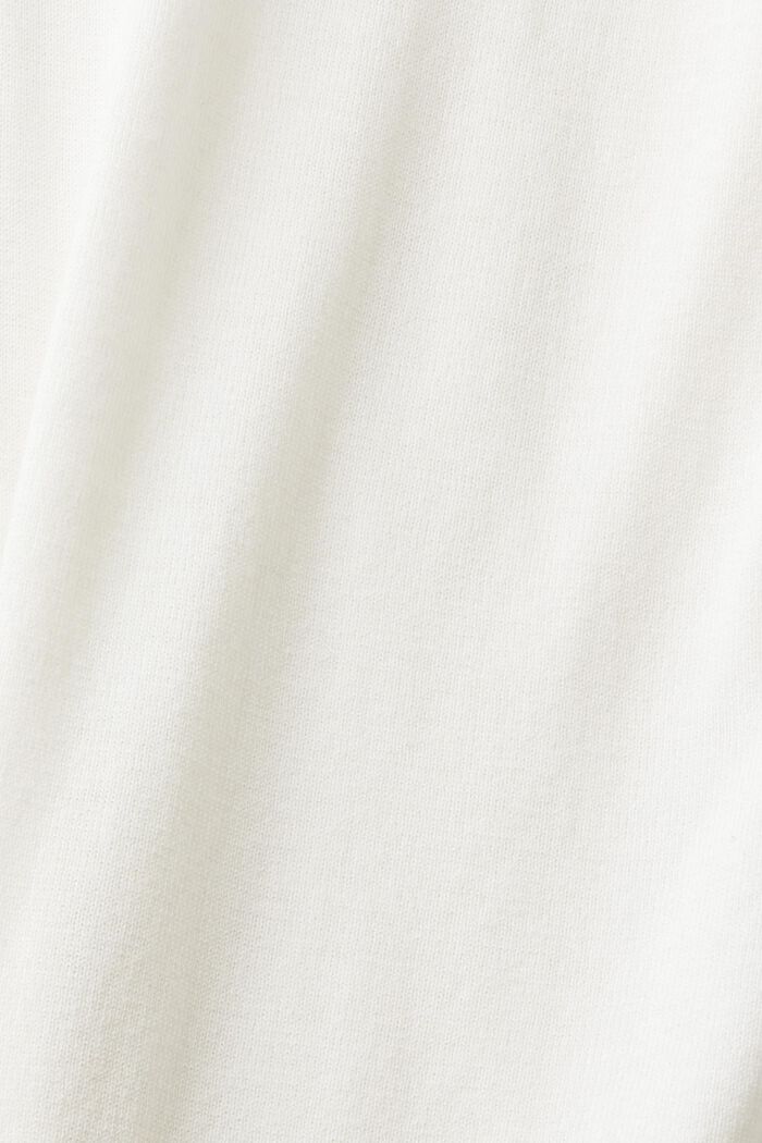 Kortärmad stickad tröja, OFF WHITE, detail image number 5