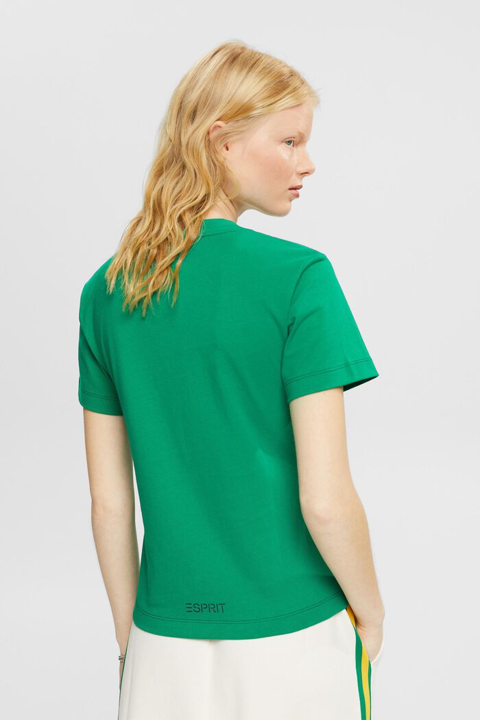 T-shirt i bomull med delfintryck, GREEN, detail image number 3