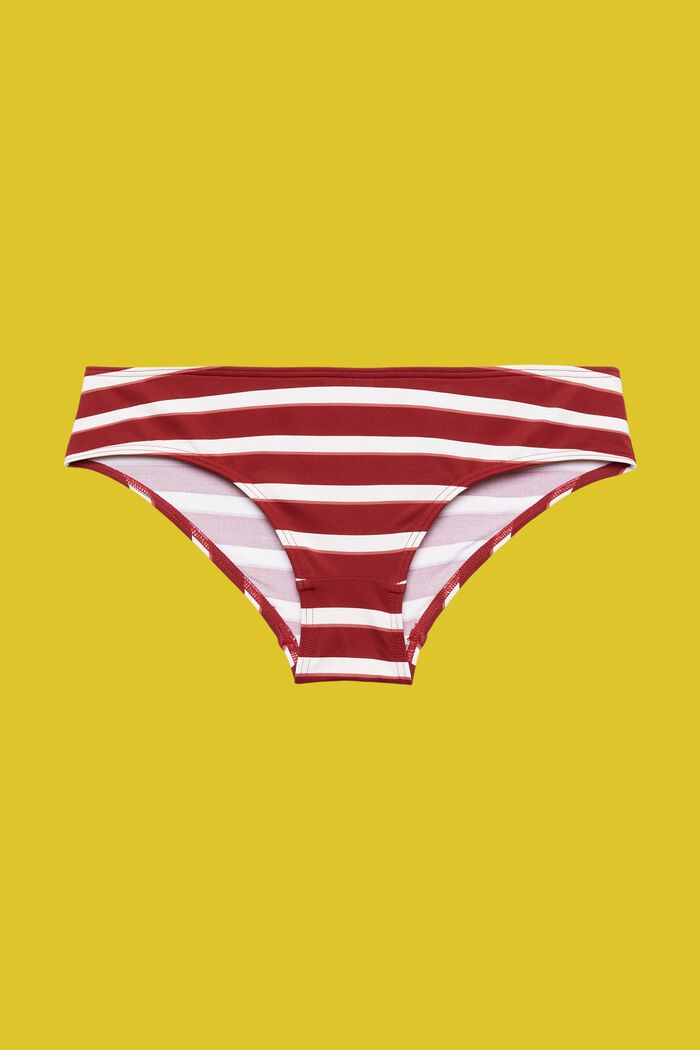Randig hipster-bikiniunderdel, DARK RED, detail image number 4