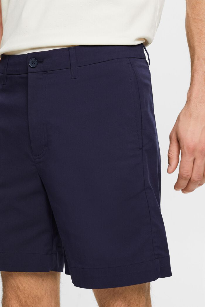 Chinoshorts i twill med stretch, NAVY, detail image number 4