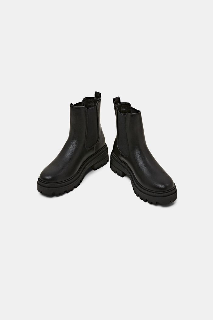 Grova boots i skinnimitation, BLACK, detail image number 6