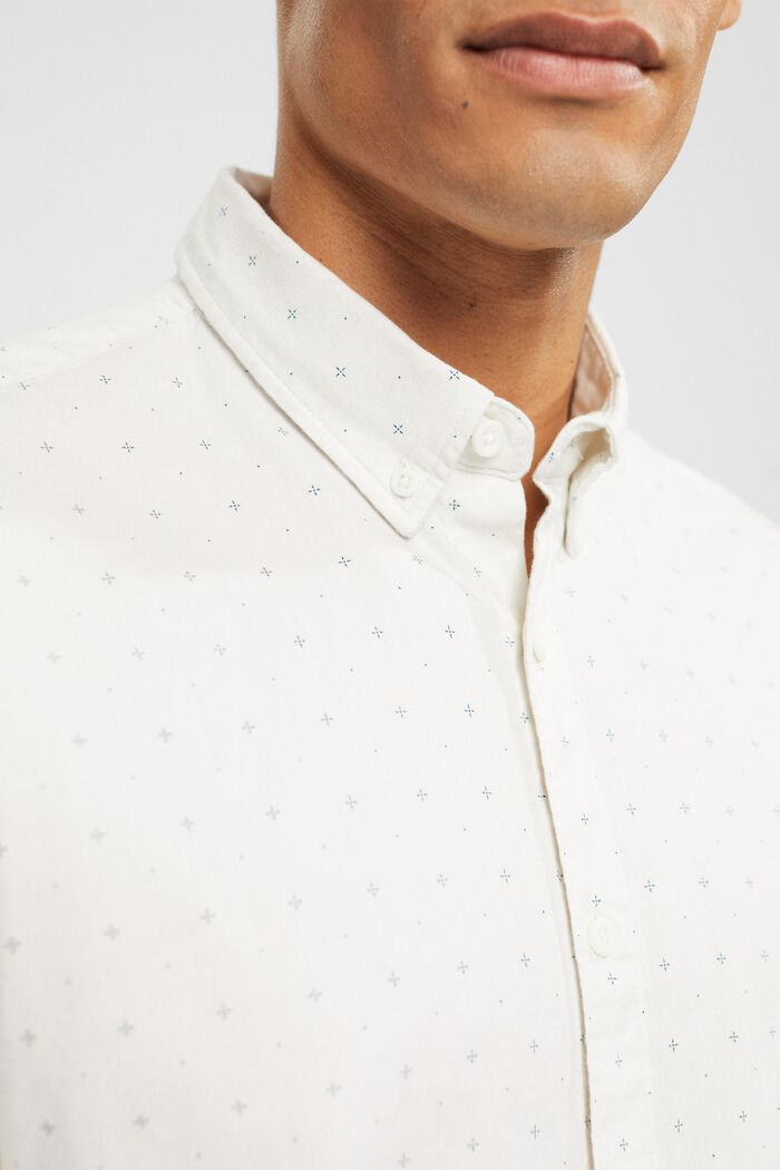 Button down-skjorta med mikromönster, OFF WHITE, detail image number 2