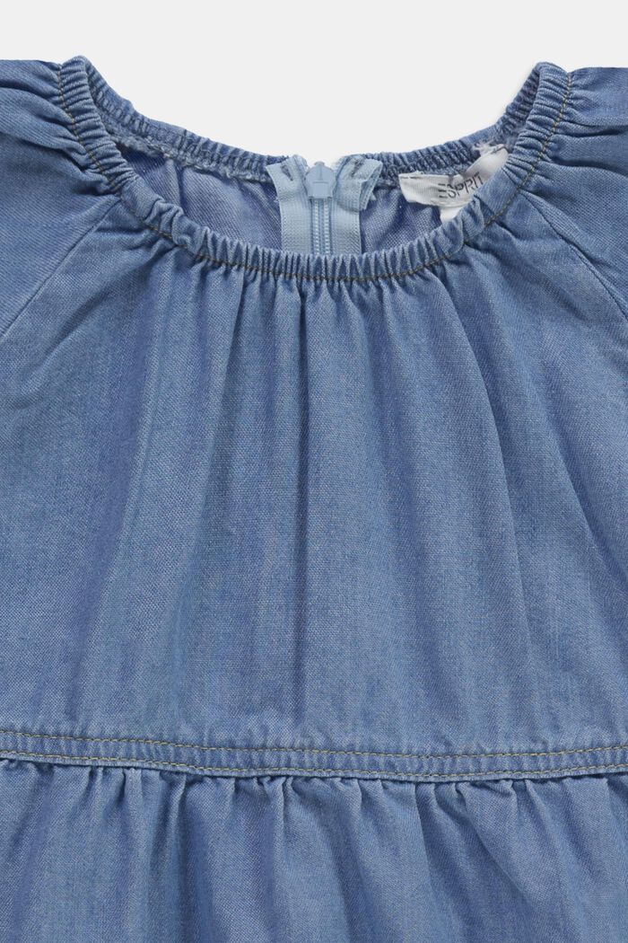 Jeansklänning med vingärm, BLUE BLEACHED, detail image number 2