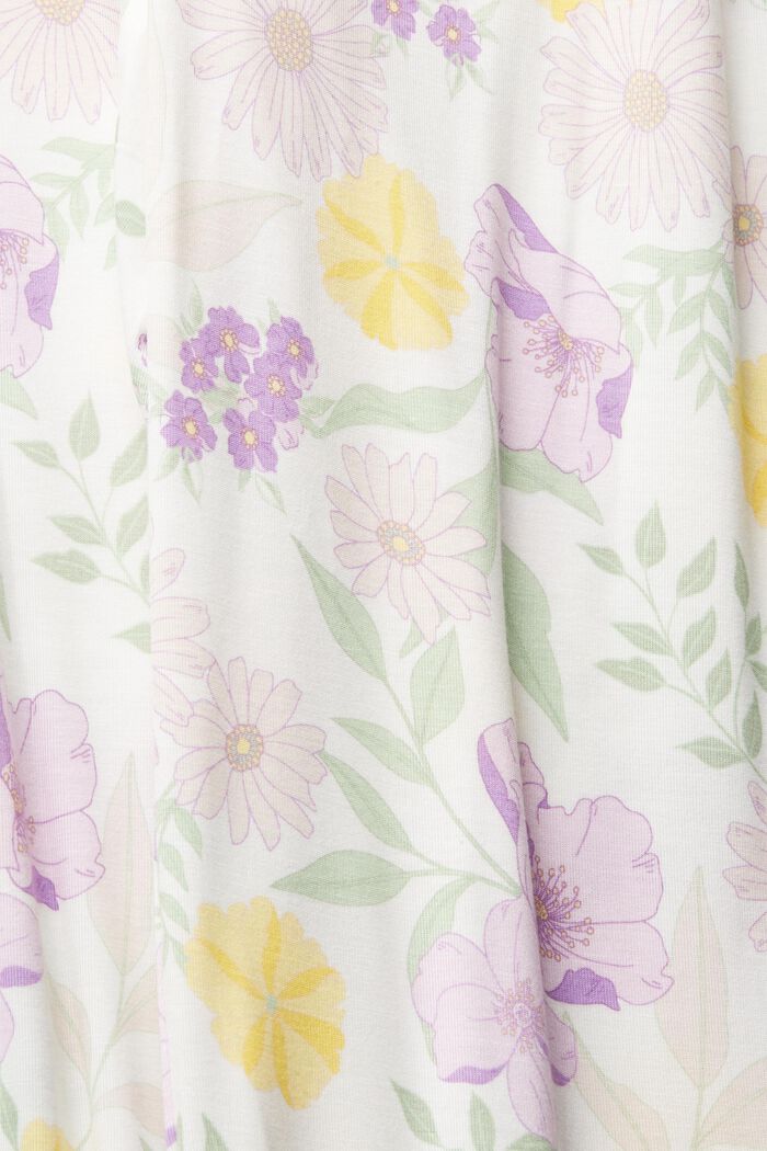 Pyjamasbyxa med blommönster, LENZING™ ECOVERO™, OFF WHITE, detail image number 4