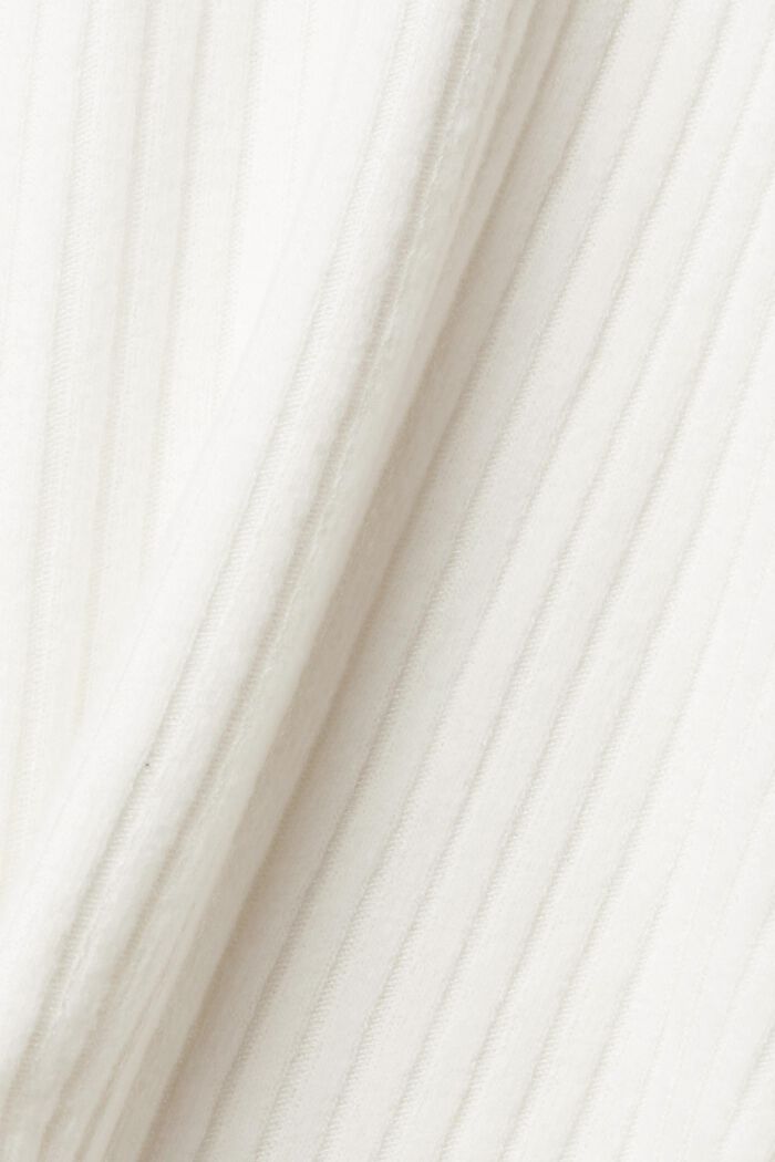 Ribbstickad tröja, OFF WHITE, detail image number 4