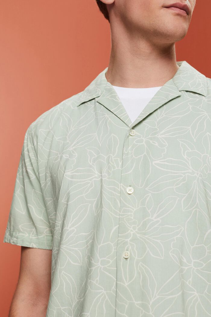 Mönstrad kortärmad skjorta, PASTEL GREEN, detail image number 1