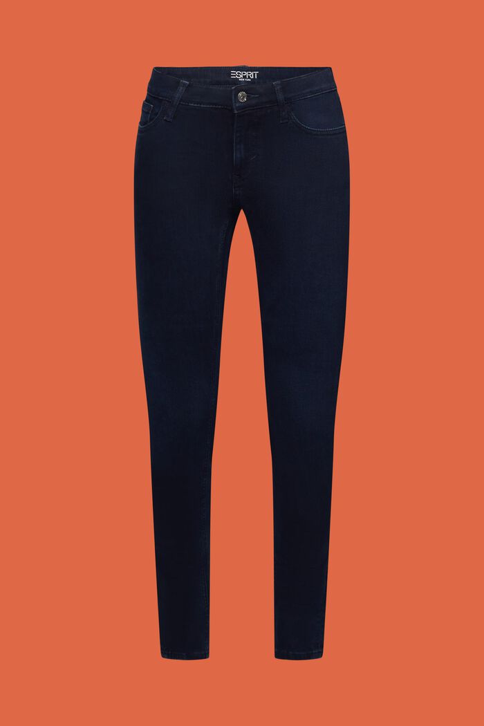 Skinny-jeans med mellanhög midja, BLUE BLACK, detail image number 6