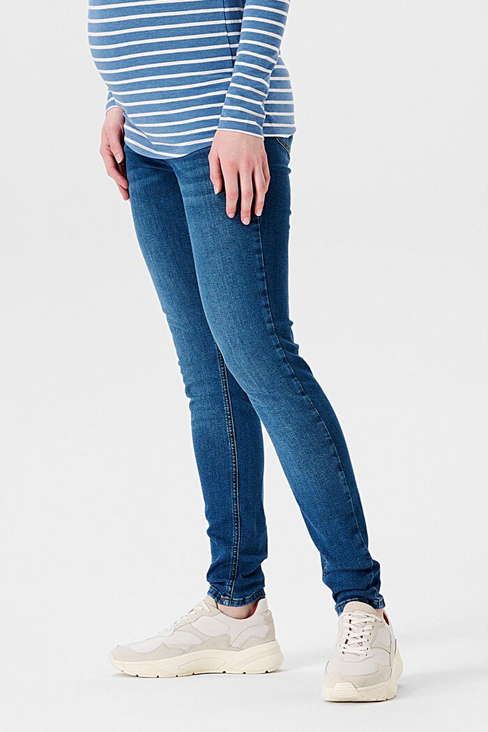 Jeans med smal passform och mudd över magen, MEDIUM WASHED, detail image number 2