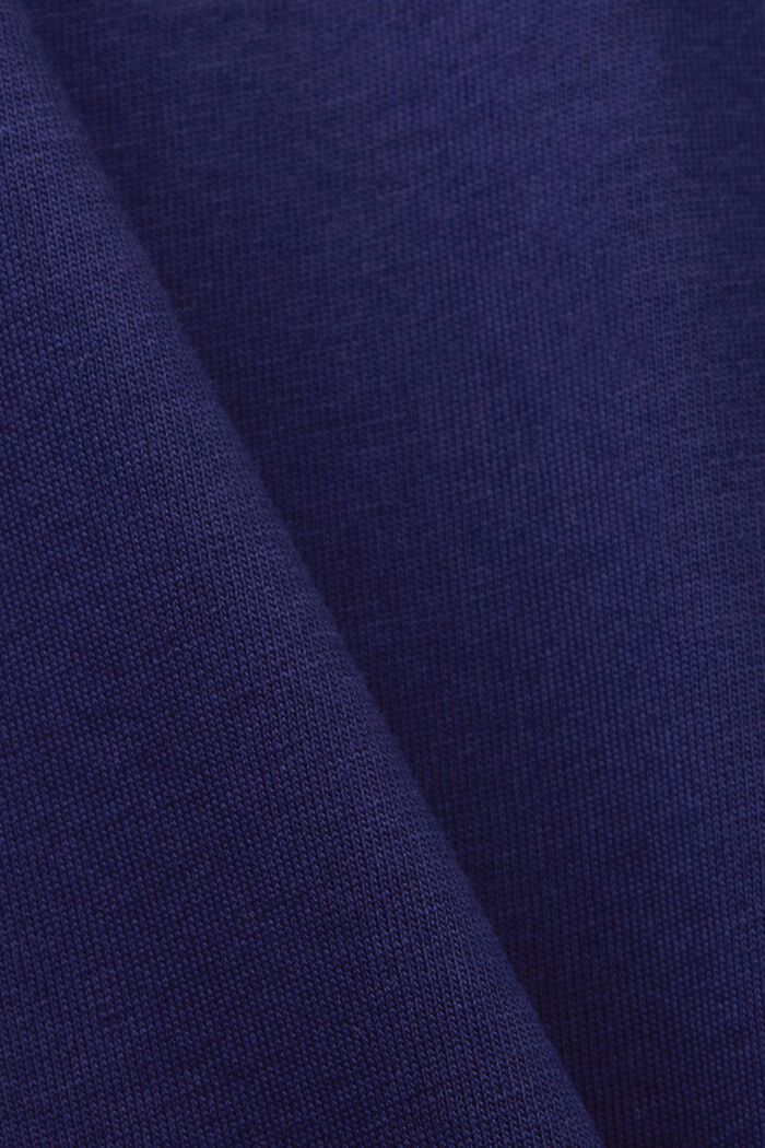 T-shirt i jersey med kontrastfärgade sömmar, DARK BLUE, detail image number 5