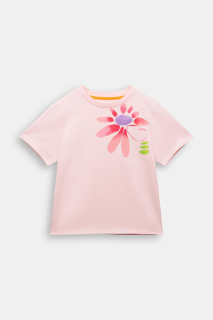 Bomulls-T-shirt med grafiskt tryck, PASTEL PINK, detail image number 2