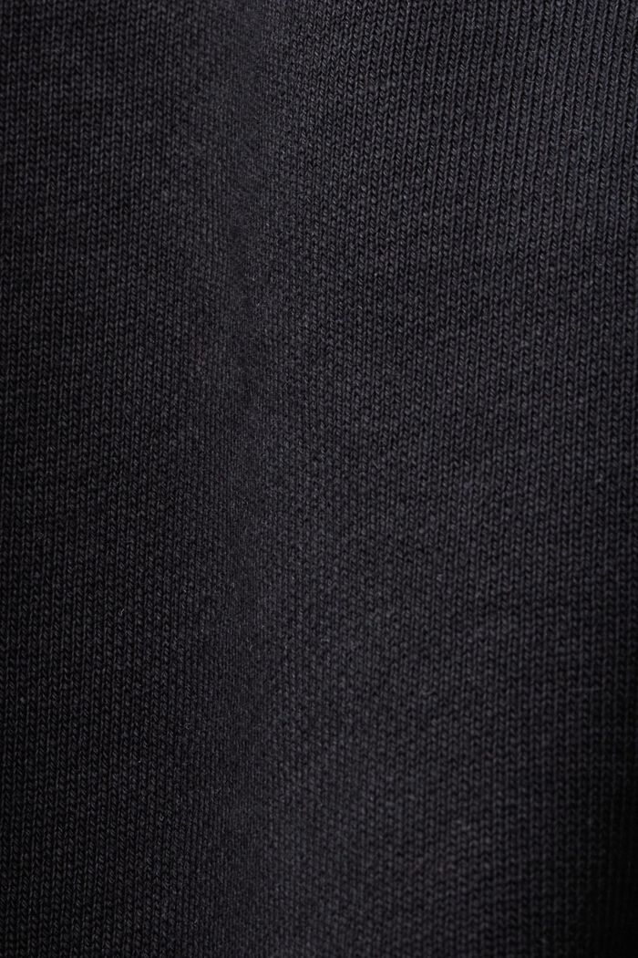 Hoodie med tryck, 100% bomull, BLACK, detail image number 4