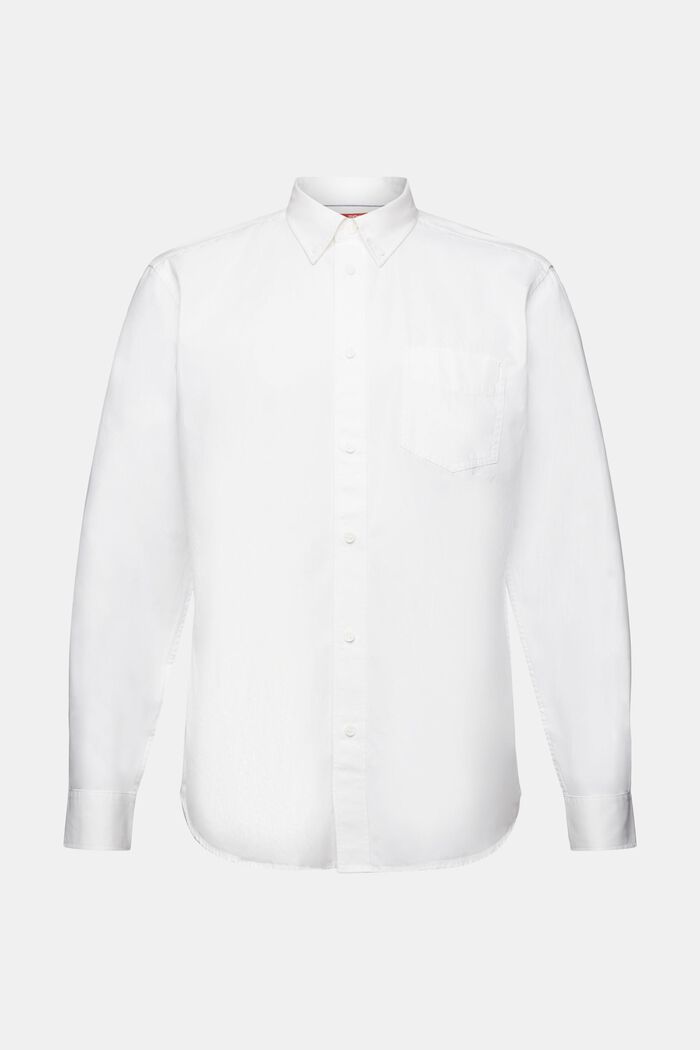 Button down-skjorta i poplin, 100% bomull, WHITE, detail image number 8