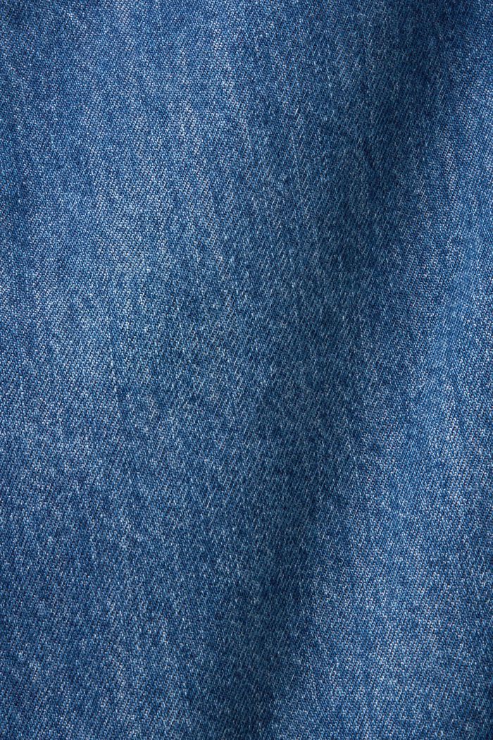 Jeanskjol i minilängd med asymmetrisk kant, BLUE DARK WASHED, detail image number 6