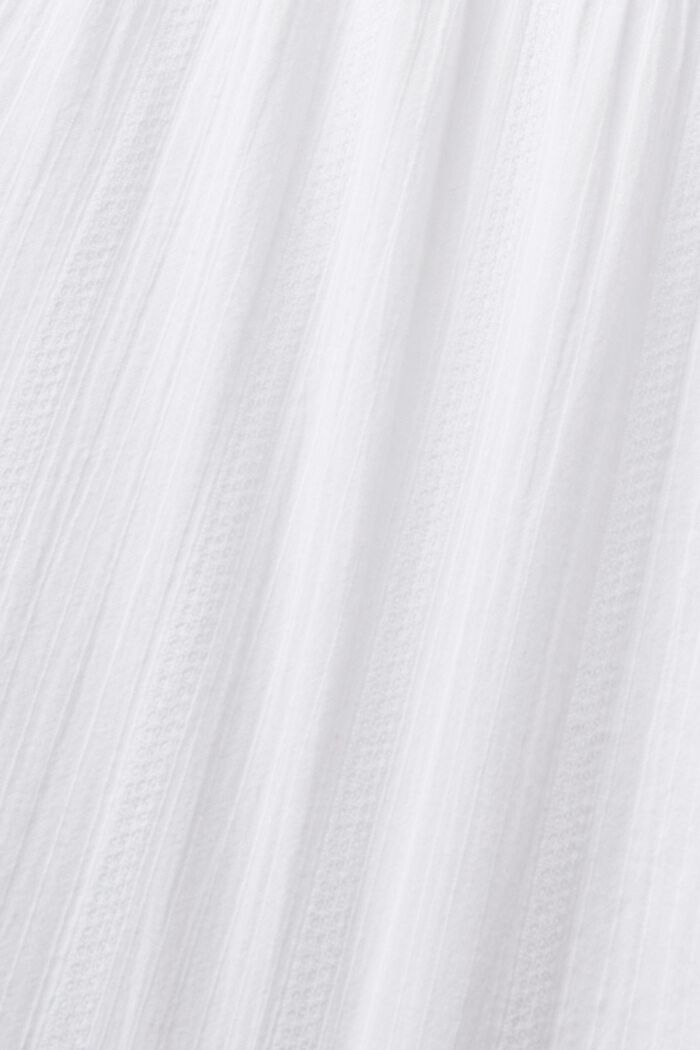 Bomullsblus med volanger, WHITE, detail image number 5