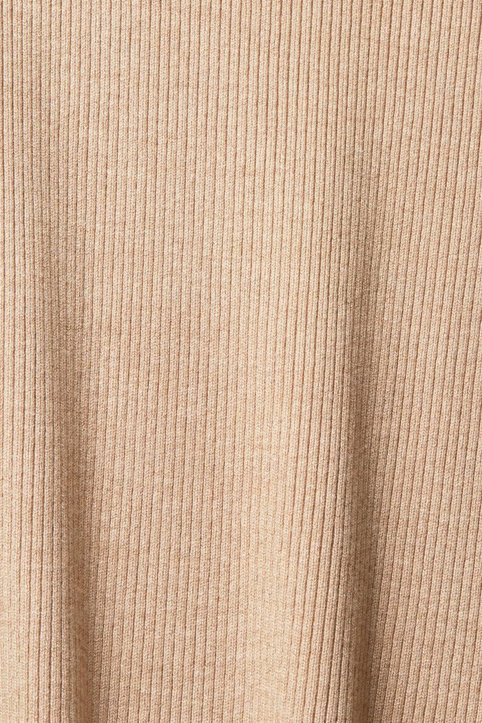 Ribbad tröja, LENZING™ ECOVERO™, CREAM BEIGE, detail image number 1