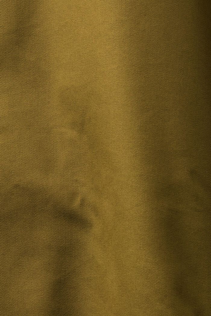 Trenchcoat i ekologisk bomull med skärp, OLIVE, detail image number 5