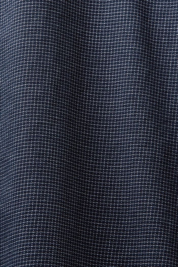 Smårutig bomullsskjorta med normal passform, NAVY, detail image number 5