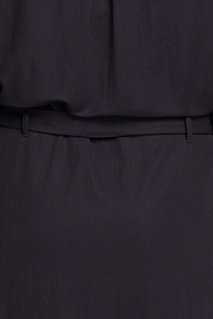 CURVY skjortklänning med knytskärp, BLACK, detail image number 2