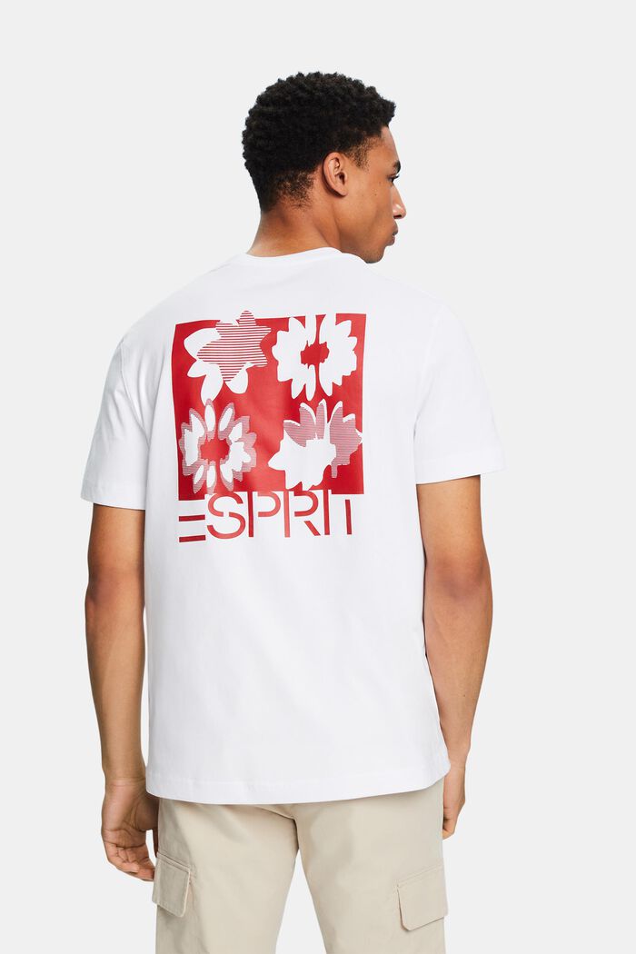 T-shirt i bomull med logo, WHITE, detail image number 2