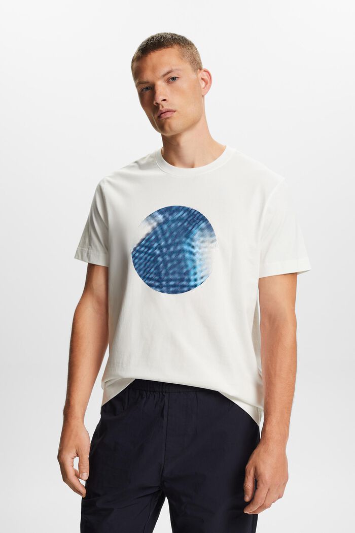 T-shirt med tryck fram, 100% bomull, ICE, detail image number 0