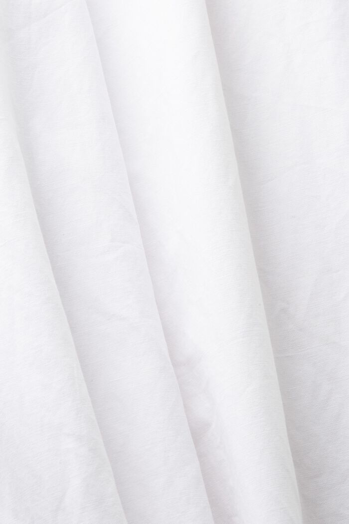Byxa i bomull och linne, WHITE, detail image number 6