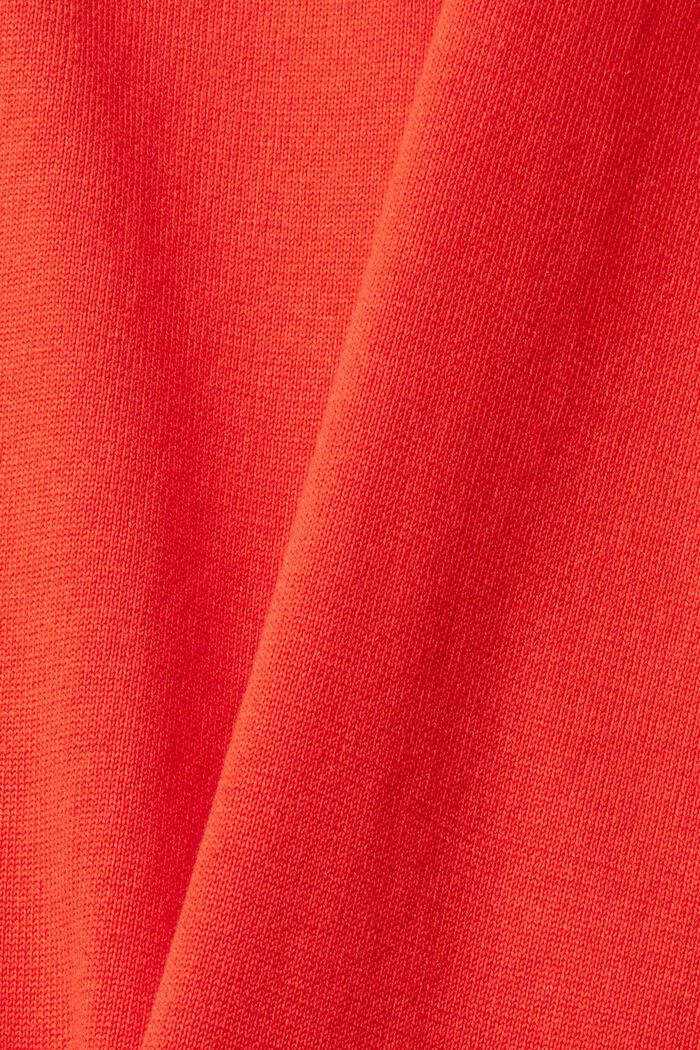 Stickad klänning med tenniskrage, RED, detail image number 4