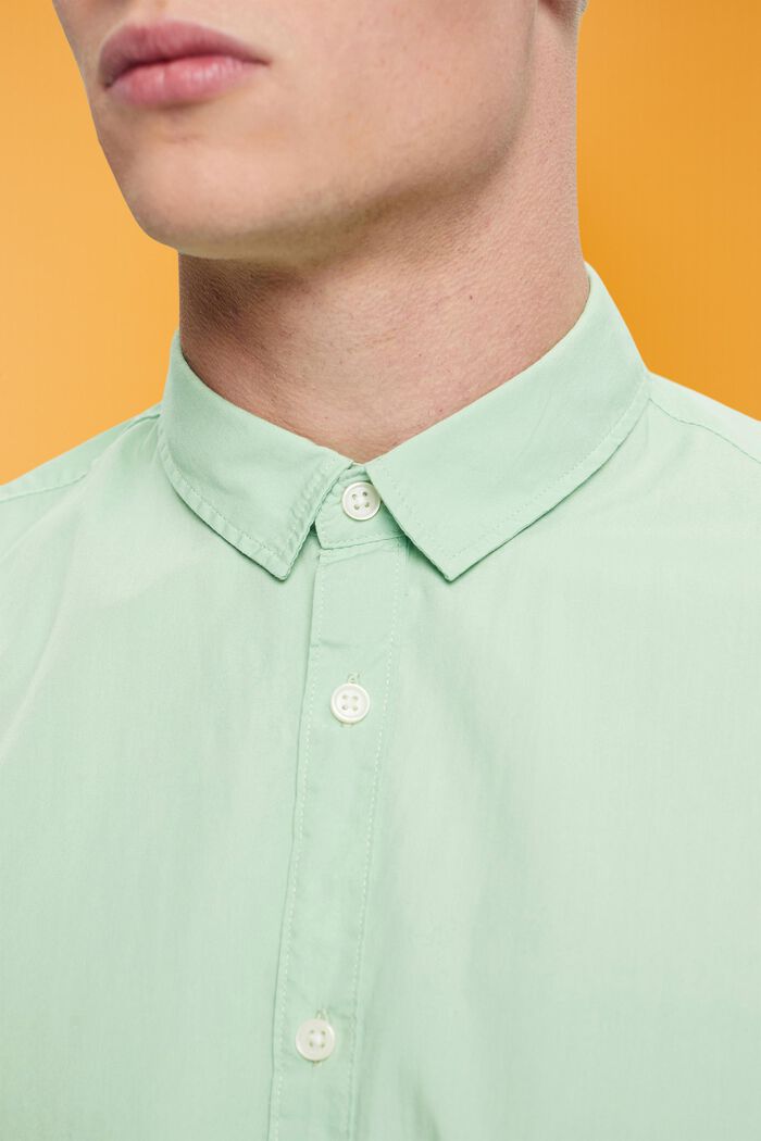 Hållbar bomullsskjorta med smal passform, PASTEL GREEN, detail image number 2