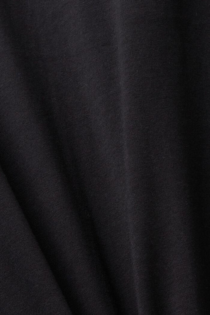 T-shirt i bomull med logotryck, BLACK, detail image number 5