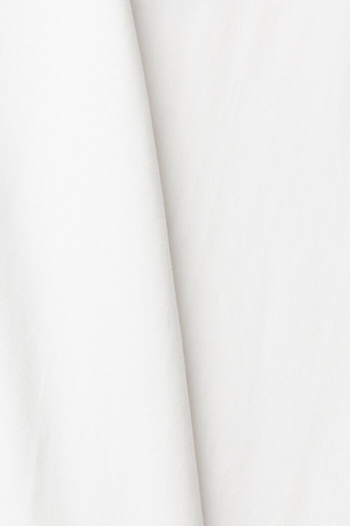 Lång T-shirt med sidosprund, OFF WHITE, detail image number 5