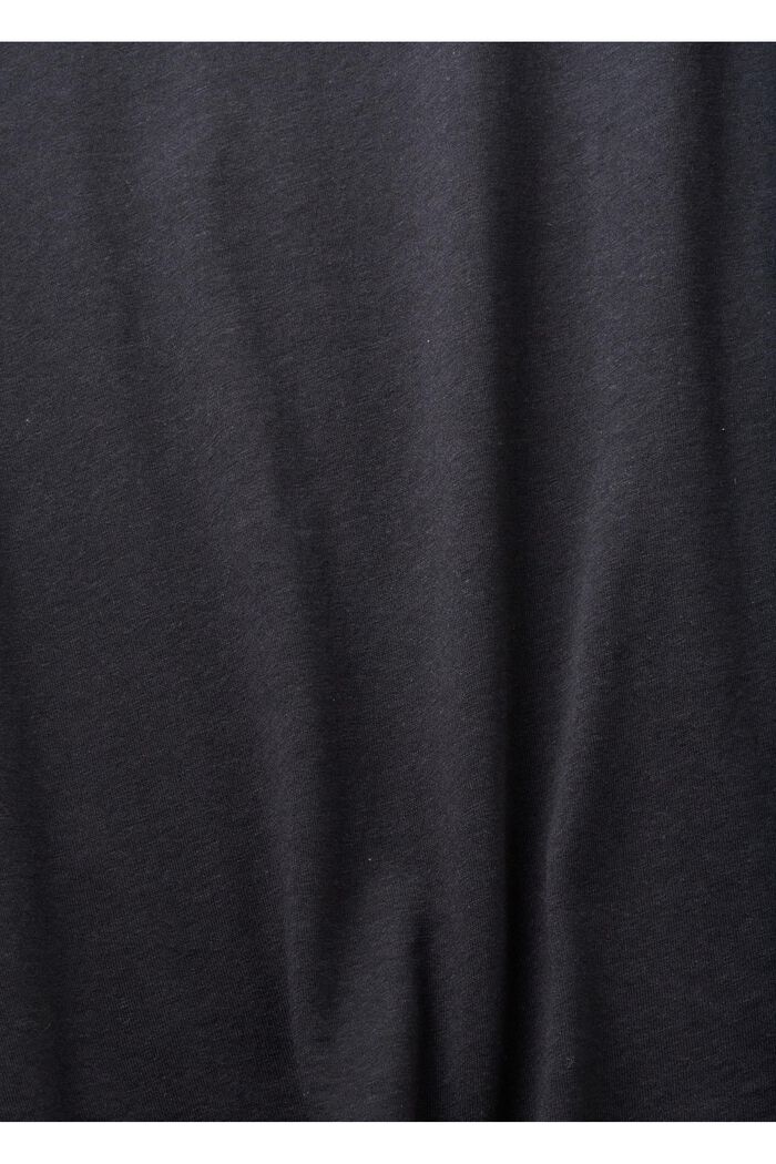 T-shirt med uppvikbara ärmar, BLACK, detail image number 5